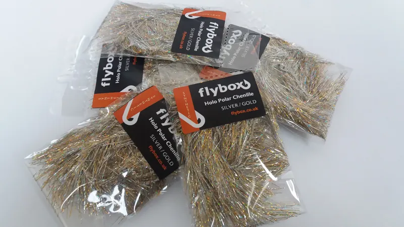 Flybox Holo Polar Chenille in Silver and Gold-1